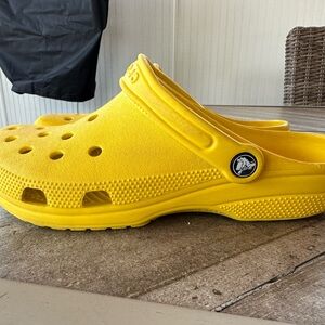 Yellow crocs -